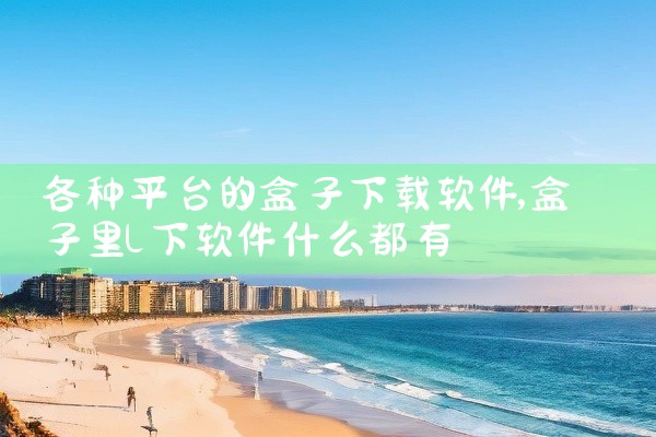 各种平台的盒子下载软件